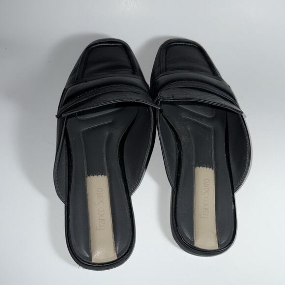 Franco Sarto L Duval leather black slip on mules side 6.5 - Picture 5 of 7